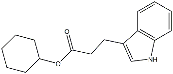 1H-Indole-3-propanoicacid, cyclohexyl ester 结构式