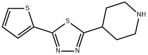 2-(哌啶-4-基)-5-(噻吩-2-基)-1,3,4-噻二唑 结构式