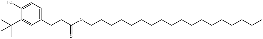 正十八烷基-3-(4-羟基-3-叔丁基苯基)丙酸酯 结构式