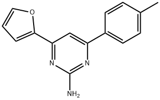 4-(furan-2-yl)-6-(4-methylphenyl)pyrimidin-2-amine 结构式