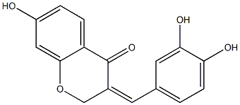 4H-1-Benzopyran-4-one,3-[(3,4-dihydroxyphenyl)methylene]-2,3-dihydro-7-hydroxy- (9CI) 结构式