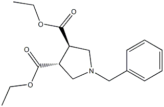 (反)N-苄基吡咯烷-3,4-二甲酸乙酯 结构式