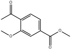 4-乙酰基-3-甲氧基苯甲酸甲酯 结构式