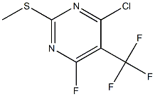 4-氯-6-氟-2-(甲硫基)-5-(三氟甲基)嘧啶 结构式