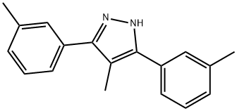 4-甲基-3,5-二-间甲苯基-1H-吡唑 结构式