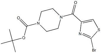 tert-butyl 4-(2-bromothiazole-4-carbonyl)piperazine-1-carboxylate 结构式