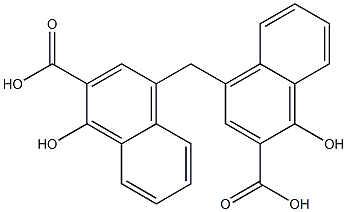 4,4′-亚甲基双(1-羟基-2-萘甲酸) 结构式