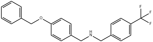 {[4-(benzyloxy)phenyl]methyl}({[4-(trifluoromethyl)phenyl]methyl})amine 结构式