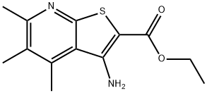 3-氨基-4,5,6-三甲基噻吩并[2,3-B]吡啶-2-羧酸乙酯 结构式