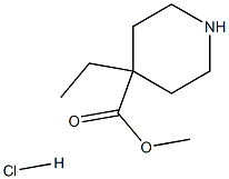 METHYL 4-ETHYLPIPERIDINE-4-CARBOXYLATE HYDROCHLORIDE 结构式