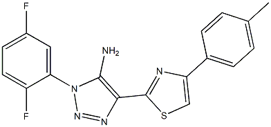 3-(2,5-difluorophenyl)-5-[4-(4-methylphenyl)-1,3-thiazol-2-yl]triazol-4-amine 结构式