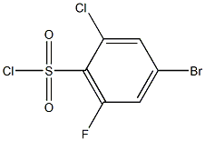 4-溴-2-氯-6-氟苯磺酰氯 结构式