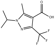 1-Isopropyl-5-methyl-3-trifluoromethyl-1H-pyrazole-4-carboxylic acid 结构式
