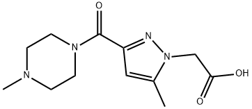 [5-Methyl-3-(4-methyl-piperazine-1-carbonyl)-pyrazol-1-yl]-acetic acid 结构式