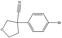 3-(4-bromophenyl)tetrahydrofuran-3-carbonitrile 结构式