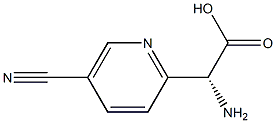 (R)-2-氨基-2-(5-氰基-2-吡啶)乙酸 结构式