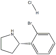 (S)-2-(2-溴苯基)吡咯烷盐酸盐 结构式