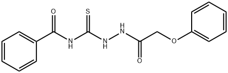 N-{[2-(phenoxyacetyl)hydrazino]carbonothioyl}benzamide 结构式