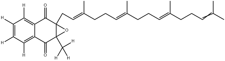 3,4,5,6-tetradeuterio-7a-[(2E,6E,10E)-3,7,11,15-tetramethylhexadeca-2,6,10,14-tetraenyl]-1a-(trideuteriomethyl)naphtho[2,3-b]oxirene-2,7-dione 结构式