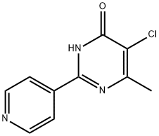 5-Chloro-6-methyl-2-(pyridin-4-yl)pyrimidin-4-ol 结构式