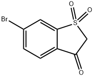 6-溴苯并噻吩-3(2H) - 酮1,1-二氧化物 结构式