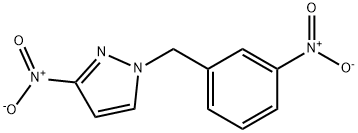 3-nitro-1-[(3-nitrophenyl)methyl]-1H-pyrazole 结构式