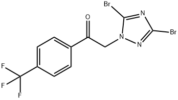2-(3,5-dibromo-1H-1,2,4-triazol-1-yl)-1-[4-(trifluoromethyl)phenyl]ethan-1-one 结构式
