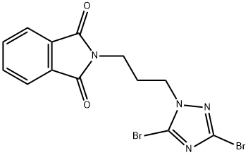 2-[3-(3,5-dibromo-1H-1,2,4-triazol-1-yl)propyl]-2,3-dihydro-1H-isoindole-1,3-dione 结构式