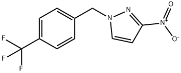 3-nitro-1-{[4-(trifluoromethyl)phenyl]methyl}-1H-pyrazole 结构式