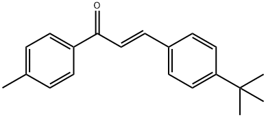 (2E)-3-(4-tert-butylphenyl)-1-(4-methylphenyl)prop-2-en-1-one 结构式