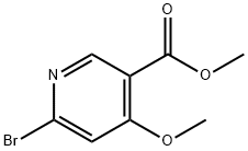 2-溴-4-甲氧基吡啶-5-羧酸甲酯 结构式