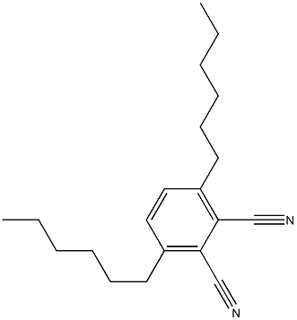 1,2-Benzenedicarbonitrile, 3,6-dihexyl- 结构式