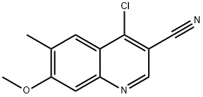 4-CHLORO-7-METHOXY-6-METHYLQUINOLINE-3-CARBONITRILE 结构式