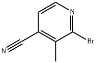2-溴-3-甲基-4氰基吡啶 结构式