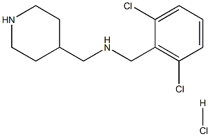 N-(2,6-DICHLOROBENZYL)-1-(PIPERIDIN-4-YL)METHANAMINE HYDROCHLORIDE 结构式