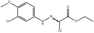 ethyl (2Z)-2-chloro-2-[2-(3-chloro-4-methoxyphenyl)hydrazin-1-ylidene]acetate 结构式