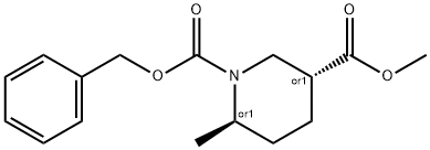 TRANS-1-BENZYL 3-METHYL 6-METHYLPIPERIDINE-1,3-DICARBOXYLATE 结构式