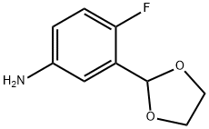 3-(1,3-dioxolan-2-yl)-4-fluoro-Benzenamine 结构式