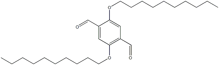 2,5-双(癸氧基对苯二甲醛 结构式