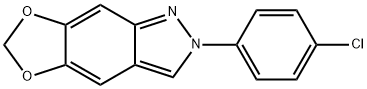 2-(4-CHLOROPHENYL)-2H-[1,3]DIOXOLO[4,5-F]INDAZOLE 结构式