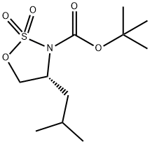 (R)-4-异丁基-1,2,3-氧杂噻唑烷-3-羧酸叔丁酯 2,2-二氧化物 结构式