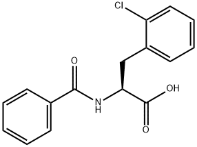 N-苯甲酰基-L-2-氯苯丙氨酸 结构式