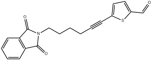 5-[6-(1,3-dioxo-2,3-dihydro-1H-isoindol-2-yl)hex-1-yn-1-yl]thiophene-2-carbaldehyde 结构式