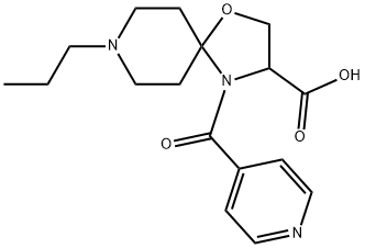 8-propyl-4-(pyridine-4-carbonyl)-1-oxa-4,8-diazaspiro[4.5]decane-3-carboxylic acid 结构式