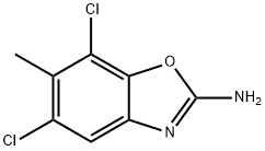 5,7-dichloro-6-methyl-1,3-benzoxazol-2-amine 结构式