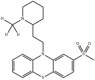 2-methylsulfonyl-10-[2-[1-(trideuteriomethyl)piperidin-2-yl]ethyl]phenothiazine 结构式