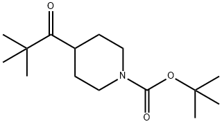 4-(2,2-二甲基丙酰基)哌啶-1-羧酸叔丁酯 结构式