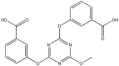 Benzoic acid, 3,3'-[(6-methoxy-1,3,5-triazine-2,4-diyl)bis(oxy)]bis- 结构式