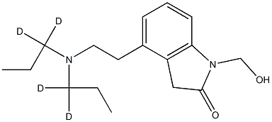 4-[2-[bis(1,1-dideuteriopropyl)amino]ethyl]-1-(hydroxymethyl)-3H-indol-2-one 结构式
