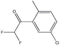 1-(5-氯-2-甲基苯基)-2,2-二氟乙酮 结构式